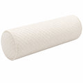 Cuscino cilindrico 15 x 50 cm in tessuto trapuntato avorio - supporto decorativo