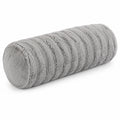 Cuscino cilindrico 20 x 50 cm in pelliccia sintetica grigio - decorativo soffice