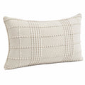 Cuscino decorativo 50 x 35 cm in tessuto beige stile boho