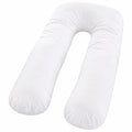 Cuscino gravidanza a U 140 cm bianco imbottito per supporto corpo