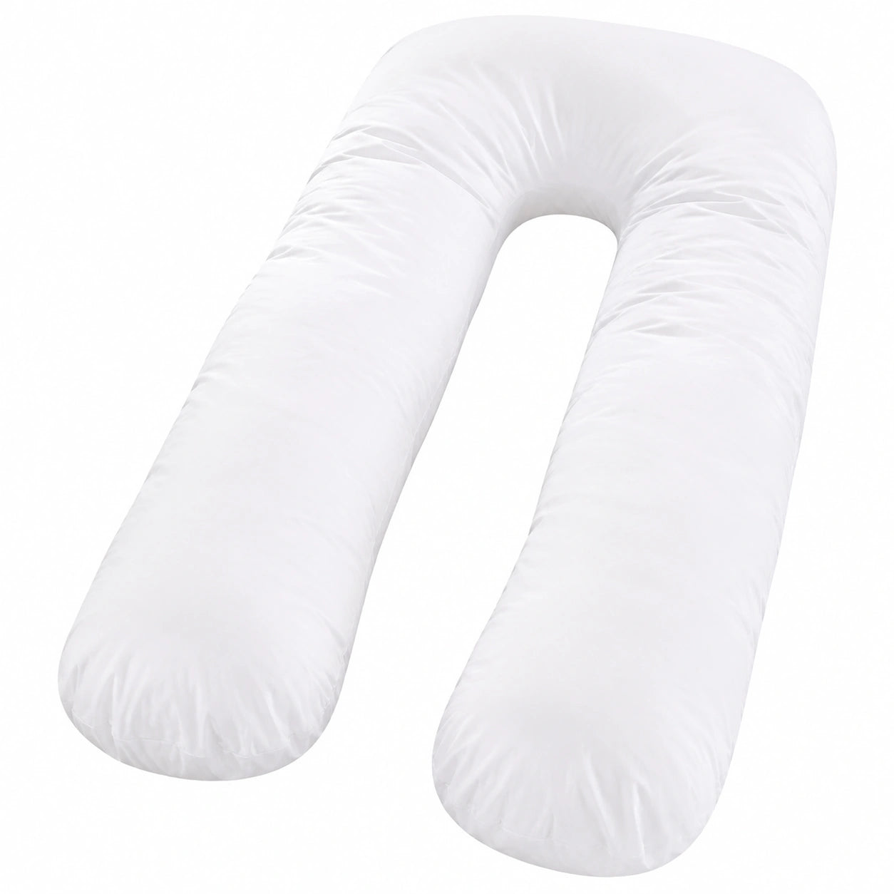 Cuscino gravidanza a U 140 cm bianco imbottito per supporto corpo